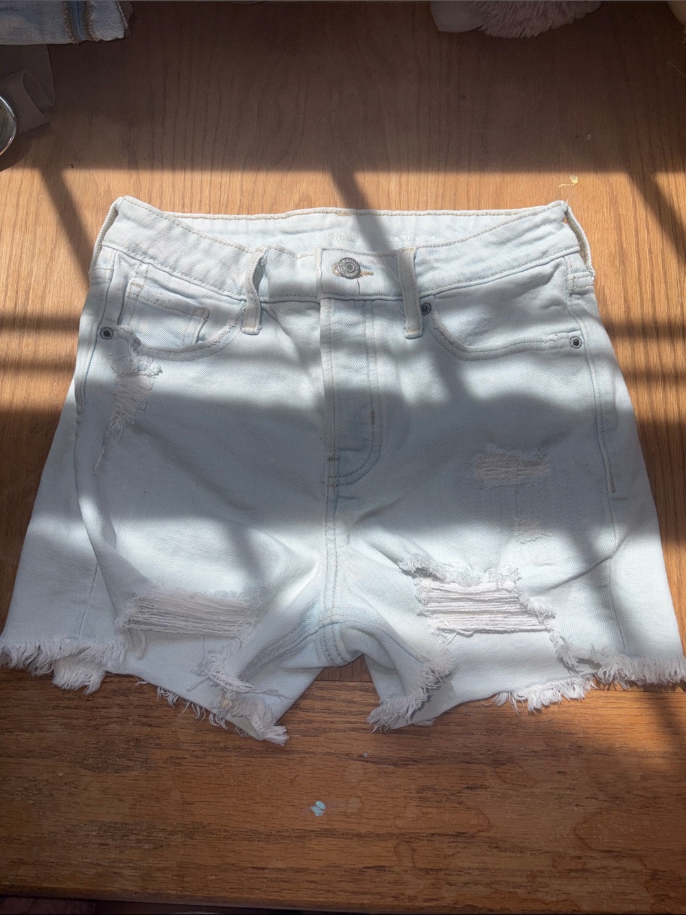 Old Navy Light Blue Distressed Denim Shorts